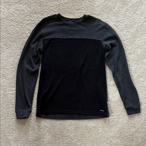 Denim & Flower Charcoal Long Sleeve Top